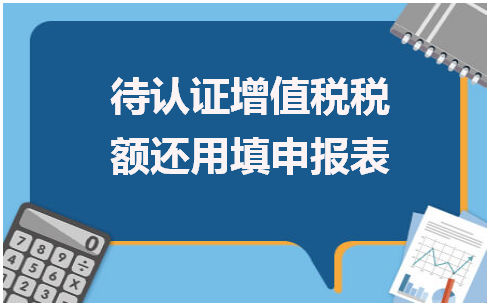 待认证增值税税额还用填申报表吗 会计实务