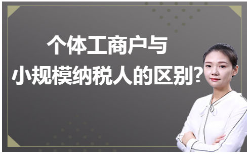 个体工商户与小规模纳税人的区别 会计实务