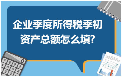 企业季度所得税季初资产总额怎么填? 会计实务