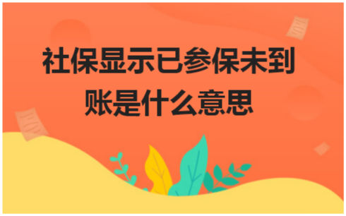 社保显示已参保未到账是什么意思 会计实务