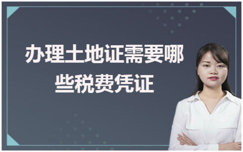 办理土地证需要哪些税费凭证 会计实务