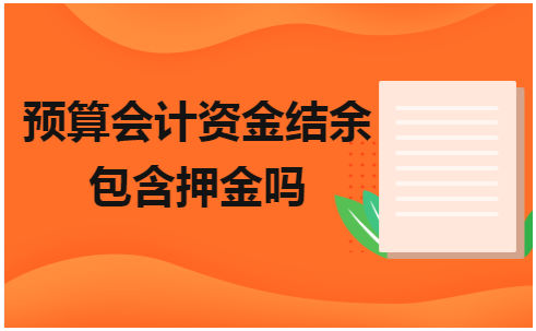 预算会计资金结余包含押金吗 会计实务