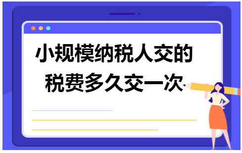 小规模纳税人交的税费多久交一次 税法实务