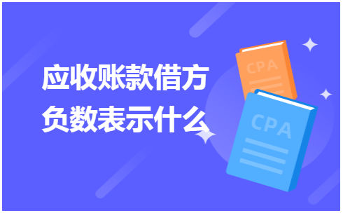 应收账款借方负数表示什么 税法实务