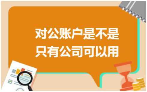 ​对公账户是不是只有公司可以用 税法实务