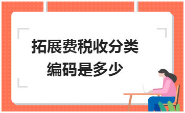 拓展费税收分类编码是多少 税法实务