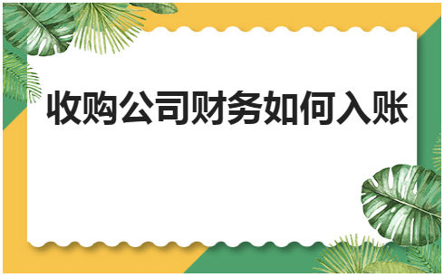 收购公司财务如何入账 税法实务