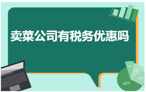 卖菜公司有税务优惠吗 会计实务