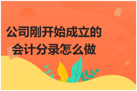 公司刚开始成立的会计分录怎么做？ 会计实务