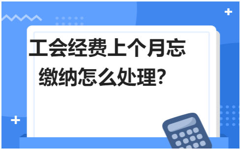 工会经费上个月忘缴纳怎么处理？ 会计实务 第1张