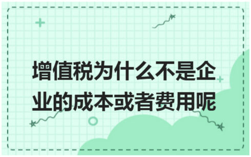 ​增值税为什么不是企业的成本或者费用呢 会计实务