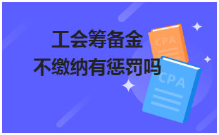 工会筹备金不缴纳有惩罚吗 会计实务