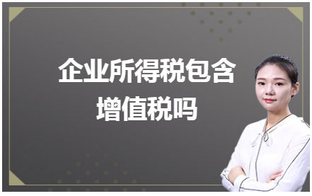 企业所得税包含增值税吗 会计实务