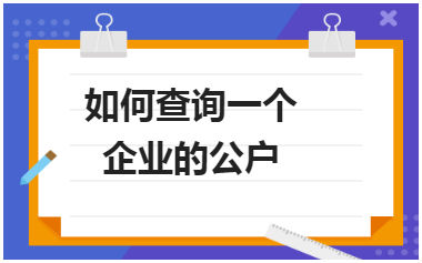 如何查询一个企业的公户 会计实务